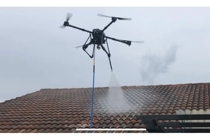 Demoussages de toiture par drone à Boulogne-sur-Mer, Arques, ASGARD