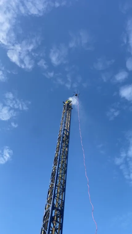 Le drone est à une hauteur de 35m