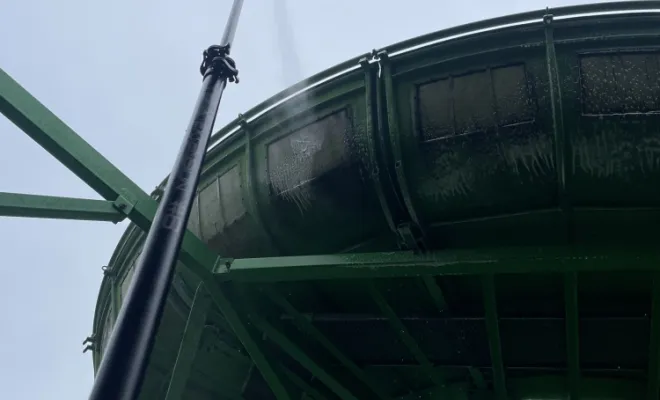 Traitement par drone des structures d'attractions à Dennlys parc à Dennebroeucq , Arques, ASGARD